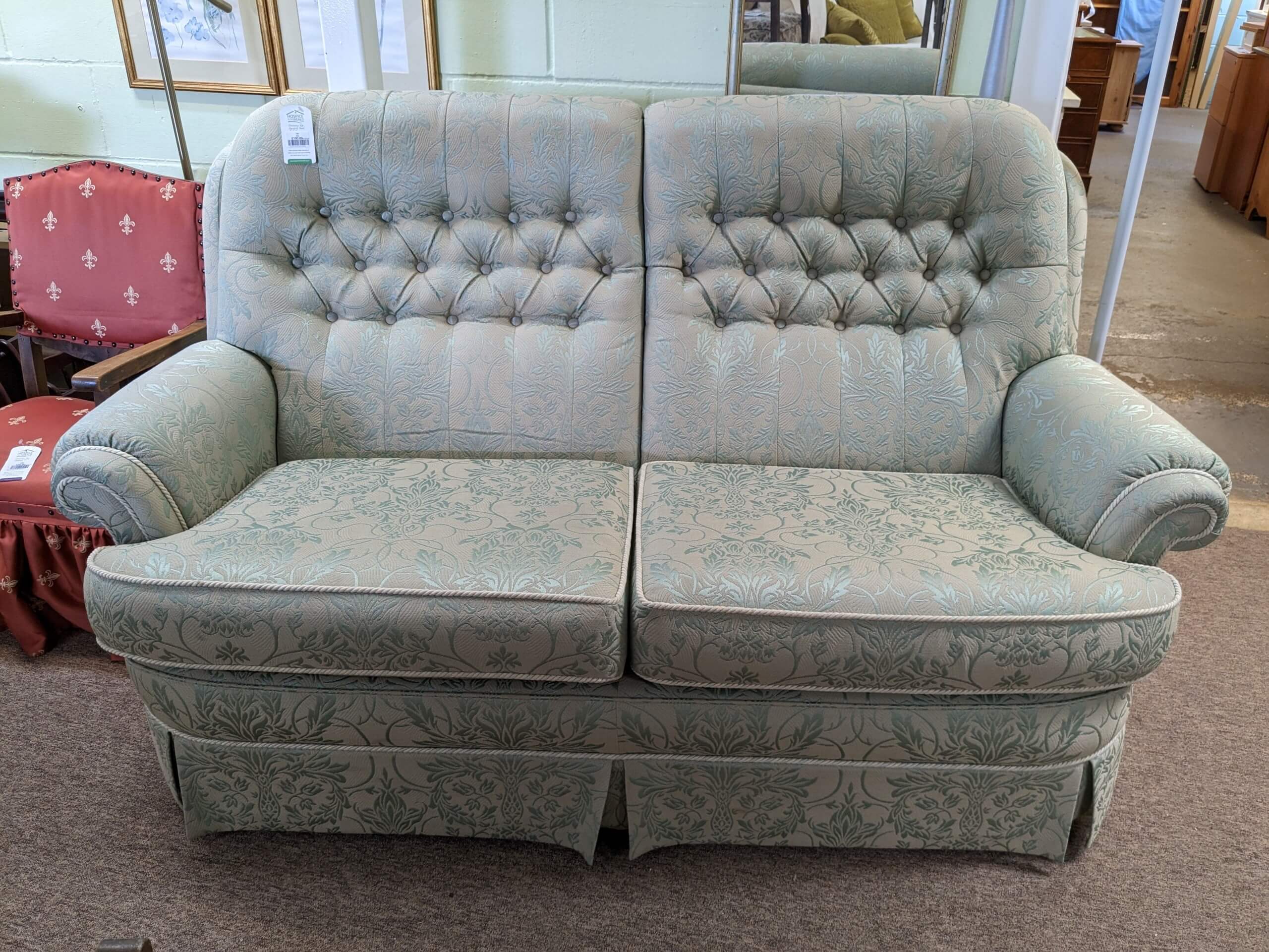 Patterned two seater sofa online