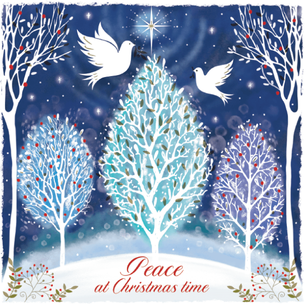 Peace at Christmas Doves