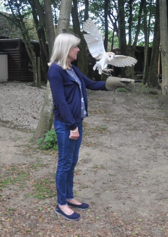 Angie's Mum with a barn owl (she loved owls)